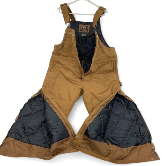 Walls Insulated Canvas Men’s Overalls Bib Utility Work Carpenter Size XL 46 x 28 - Picture 2 of 9